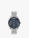 BOSS 1514093 Men's Top Chronograph Bracelet Strap Watch, Silver/Blue