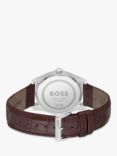 BOSS 1514114 Men's Principle Leather Strap Watch, Brown