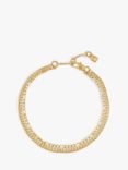 Orelia Luxe Multi Row Chain Layering Bracelet, Gold