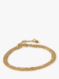 Orelia Luxe Multi Row Chain Layering Bracelet, Gold