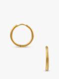 Orelia Luxe Mid Size Hoop Earrings, Gold
