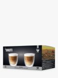 Bialetti Firenze Double Walled Coffee Glasses, Set of 2, 200ml, Clear