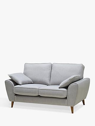 John Lewis Ambleside Small 2 Seater Sofa, Dark Leg, Textured Weave Grey