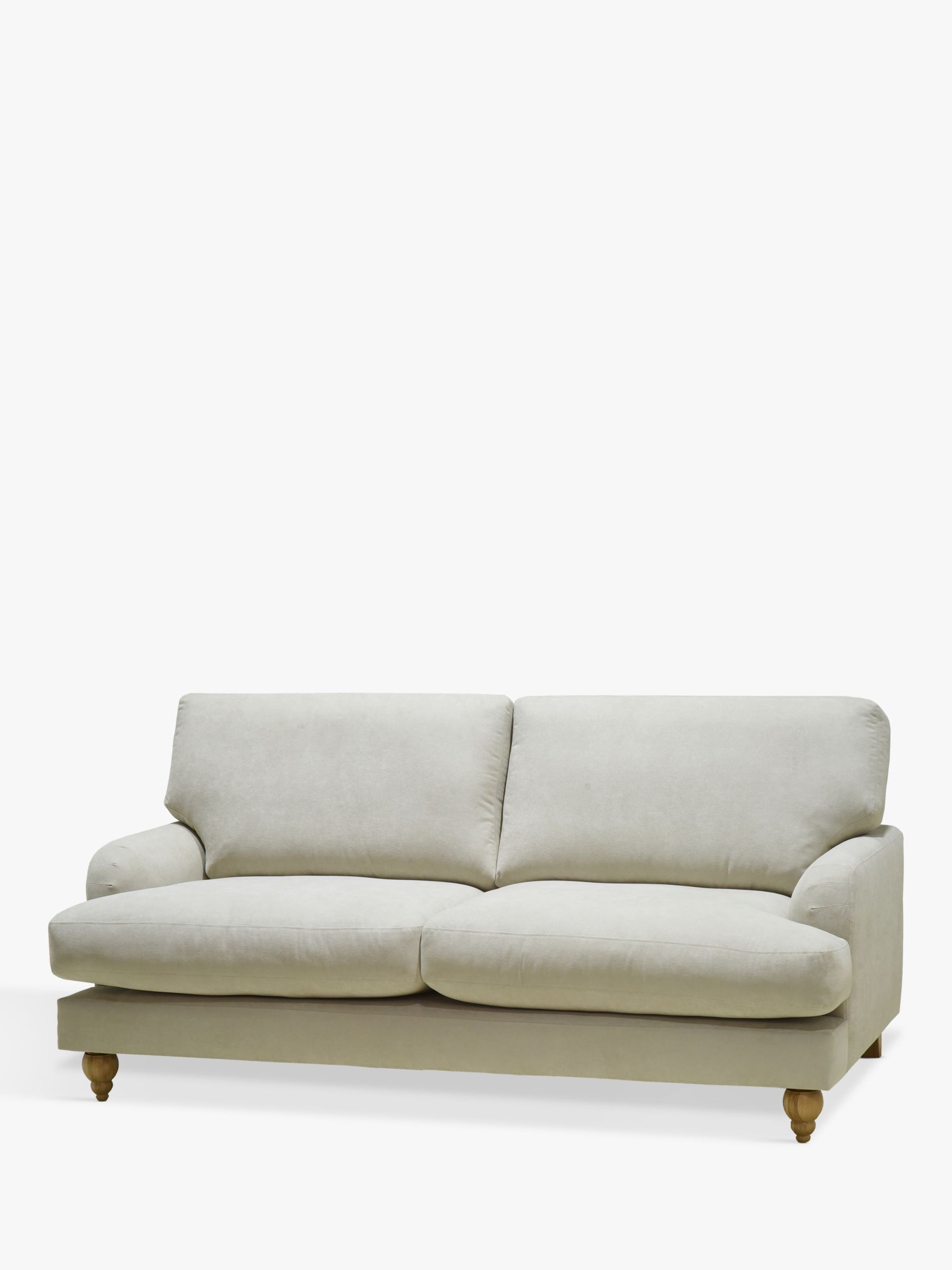 Clover Range, John Lewis Clover Large 3 Seater Sofa, Light Leg, Fine Chenille Natural