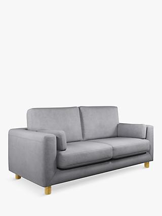 MILTON Range, John Lewis Milton Large 3 Seater Sofa, Light Leg, Fine Chenille Grey