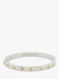 kate spade new york Crystal Clasp Bangle, Silver/Gold