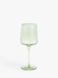 John Lewis White Rim Wine Glass, 350ml, Green/White