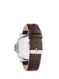Tommy Hilfiger 1710549 Men's Leather Strap Watch, Brown/Navy