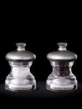 Cole & Mason Button Precision+ Acrylic Salt and Pepper Mills Set, Clear