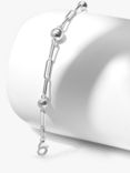 Simply Silver Paperlink & Ball Chain Bracelet, Silver