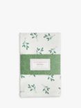 Sophie Conran for Portmeirion Mistletoe Cotton Napkins, Set of 2, White/Green