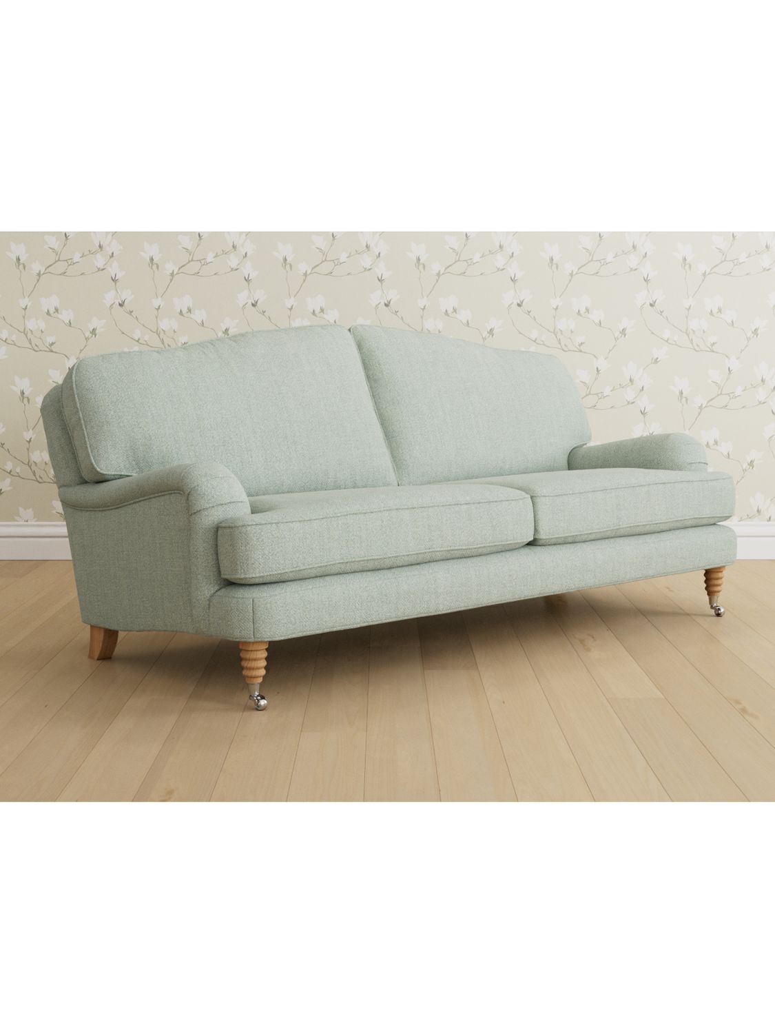 Laura Ashley Lynden Large 3 Seater Sofa, Oak Leg