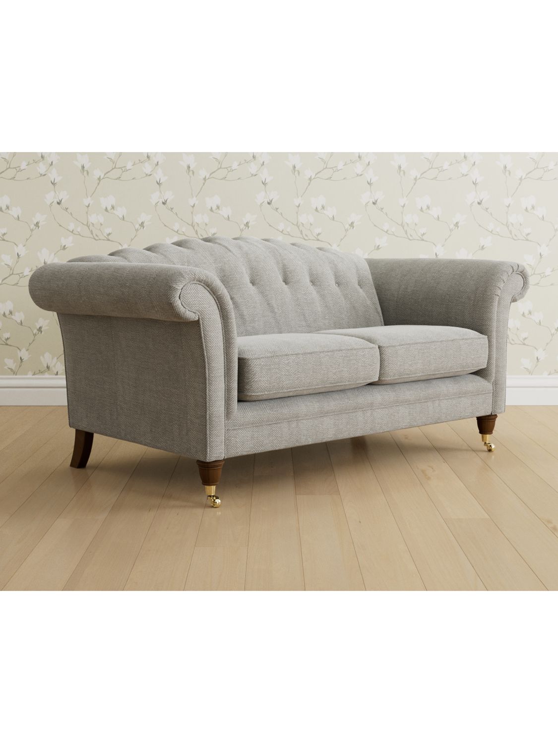 Laura Ashley Gloucester Medium 2 Seater Sofa, Teak Leg