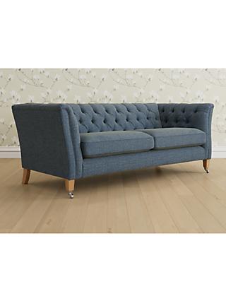 Chatsworth Range, Laura Ashley Chatsworth Large 3 Seater Sofa, Oak Leg, Orla Seaspray