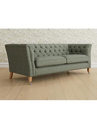 Chatsworth Range, Laura Ashley Chatsworth Large 3 Seater Sofa, Oak Leg, Bainton Sage