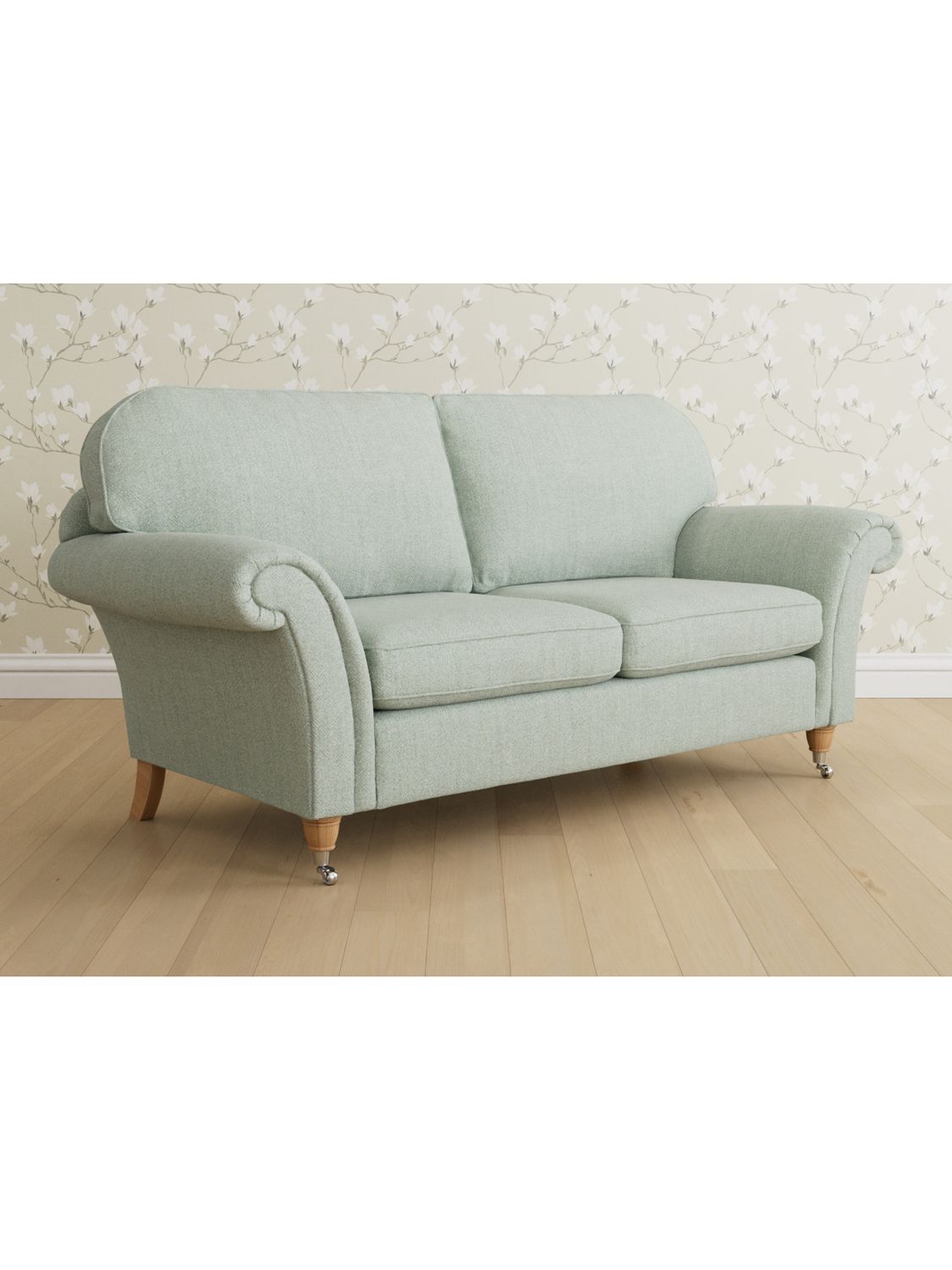 Mortimer Range, Laura Ashley Mortimer Large 3 Seater Sofa, Oak Leg, Harley Duck Egg