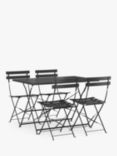John Lewis ANYDAY Camden 4-Seater Garden Table & Chairs Set, Grey