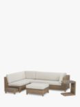 John Lewis Platform Rattan Modular 6-Seater Garden Lounging Set, Natural