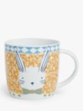 John Lewis Kids' Easter Bunny Porcelain Mug, 266ml, Blue/Yellow