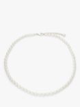 Lido Freshwater Pearl Rice Beaded Necklace, Silver