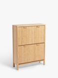 John Lewis Linear Bamboo Shoe Cabinet, 2 Tier, Natural