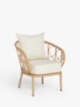 John Lewis Infinity Cane Garden Lounge Chair, Natural