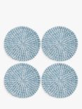 John Lewis Woven Cotton Blend Round Coasters, Set of 4