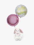 Babyblooms Personalised Hello Baby Balloon & Bunny Gift Set