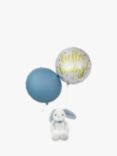 Babyblooms Personalised Hello Baby Balloon & Bunny Gift Set, Blue