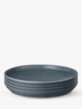 Denby Dark Grey Speckle Stoneware Dinner Coupe Plates, Set of 4, 26cm, Gre.y