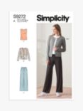 Simplicity Misses' Knit Cardigan Top and Pants Sewing Pattern, S9272