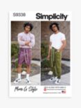 Simplicity Men's Pull-On Pants and Shorts Sewing Pattern, S9338