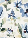 John Lewis Fleur Furnishing Fabric, Lake Blue