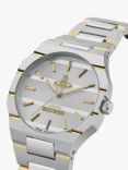 Vivienne Westwood Unisex Bank Bracelet Strap Watch, Silver/Gold