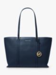 Michael Kors Temple Leather Tote Bag, Navy