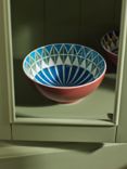 John Lewis Lisbon Fine China Serve Bowl, 20cm, Red/Multi