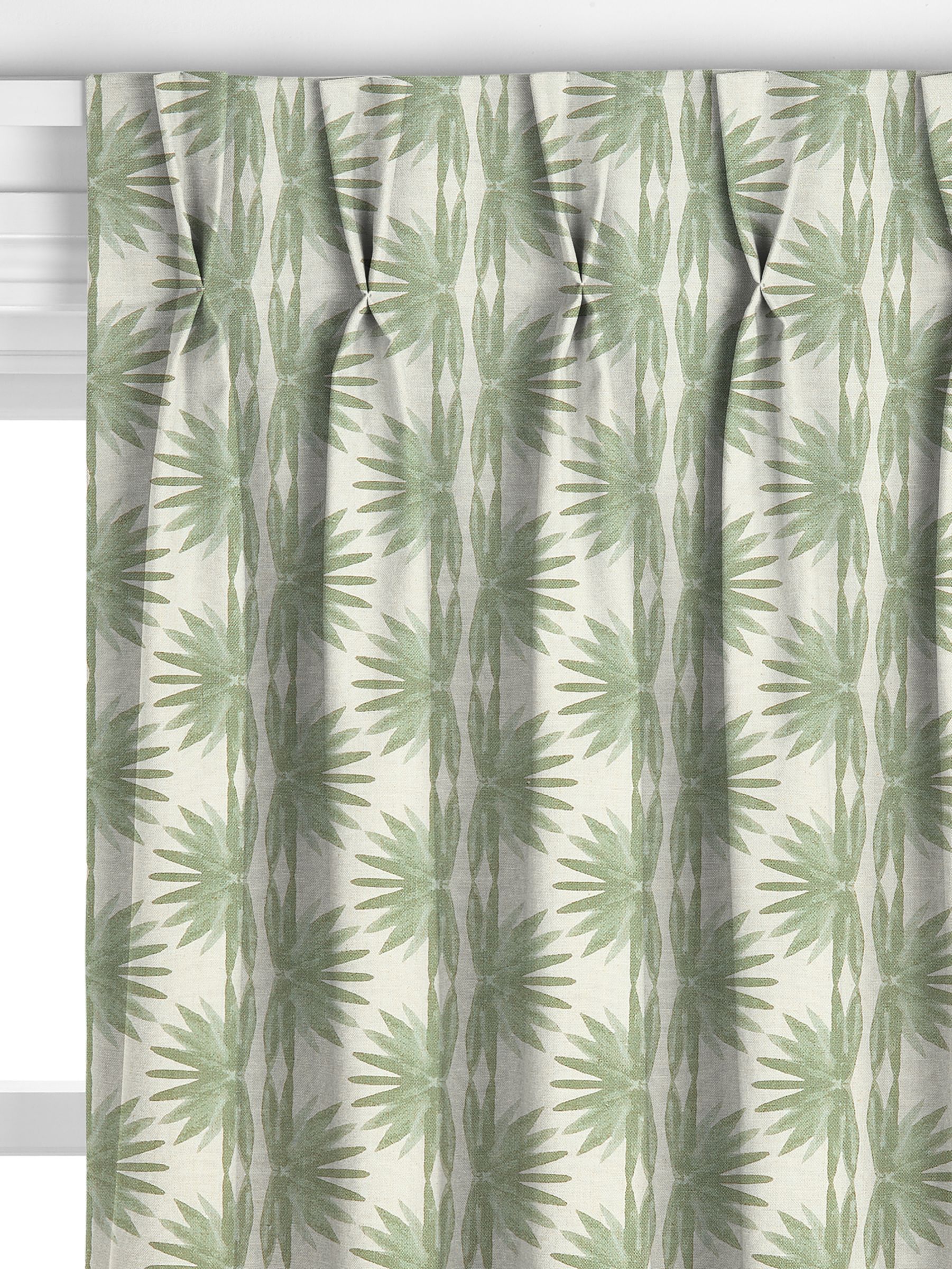 John Lewis Nyra Made to Measure Curtains, Myrtle Green