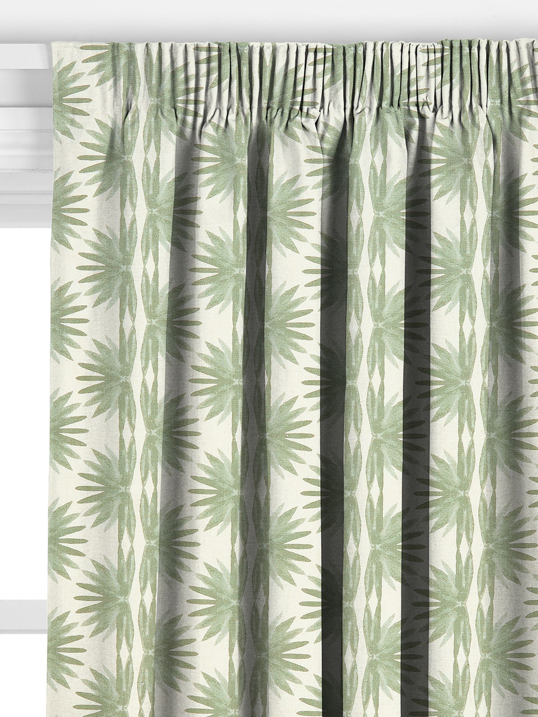John Lewis Nyra Made to Measure Curtains, Myrtle Green