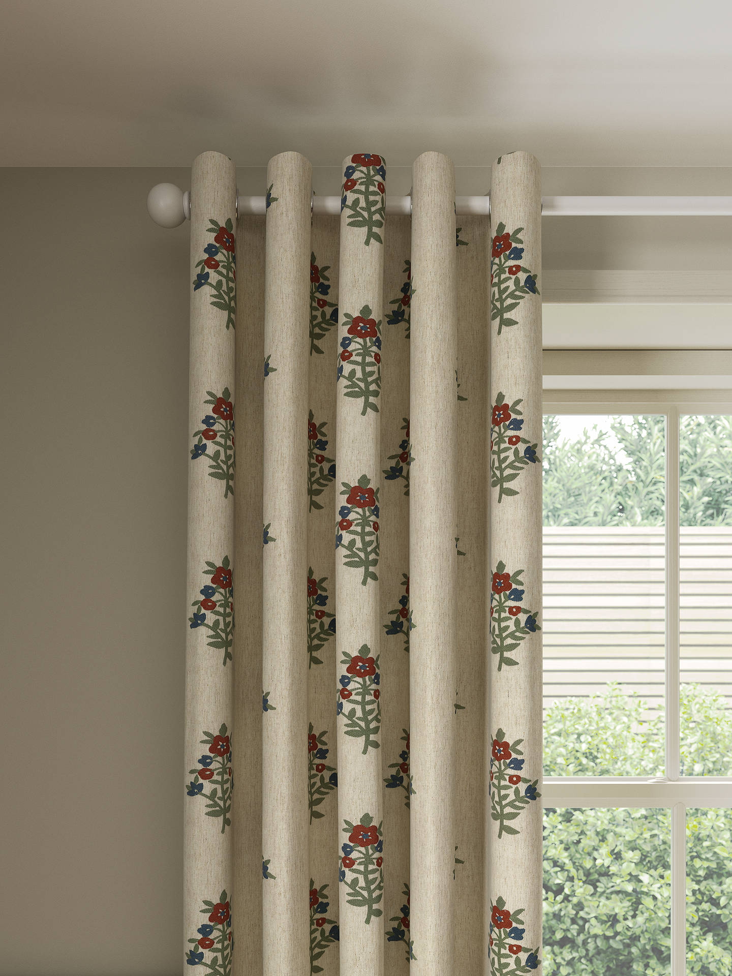 John Lewis Kamala Embroidery Made to Measure Curtains, Multi