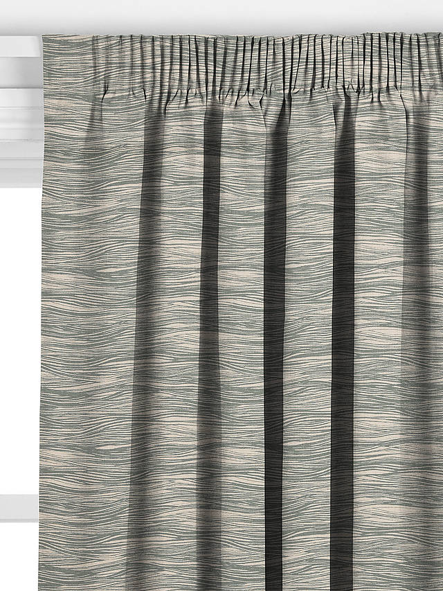 John Lewis Ripple Made to Measure Curtains, Sage Green