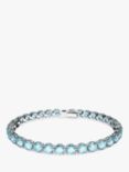 Swarovski Crystal Matrix Tennis Bracelet, Aquamarine