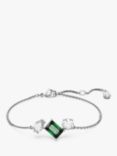 Swarovski Mesmera Crystal Trio Chain Bracelet, Silver/Green