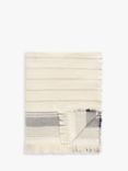 John Lewis Variegated Stripe Throw, Grey/Natural