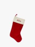 Babyblooms Personalised Christmas Stocking, Red