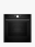 Neff N90 Slide and Hide B64CT73G0B Built In Self Cleaning Electric Single Oven, Grey Graphite