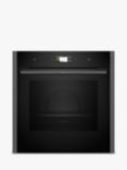 Neff N90 Slide and Hide B64CS71G0B  Built In Self Cleaning Electric Single Oven, Grey Graphite