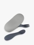 TUM TUM Silicone Baby Cutlery Set with Case, Grey