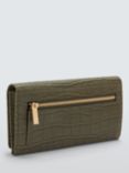 John Lewis Croc Effect Leather Mason Purse, Burnt Olive