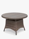 John Lewis Rye Woven 4-Seater Round Garden Dining Table, Natural