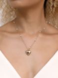 Ralph Lauren Crystal Heart Pendant Necklace, Gold